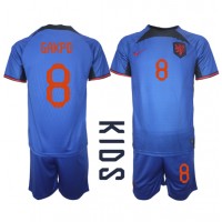Nizozemska Cody Gakpo #8 Gostujuci Dres za djecu SP 2022 Kratak Rukav (+ Kratke hlače)